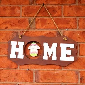 Seasonal Welcome Wooden Door Sign - Changeable Front Door Hanging Wooden Sign